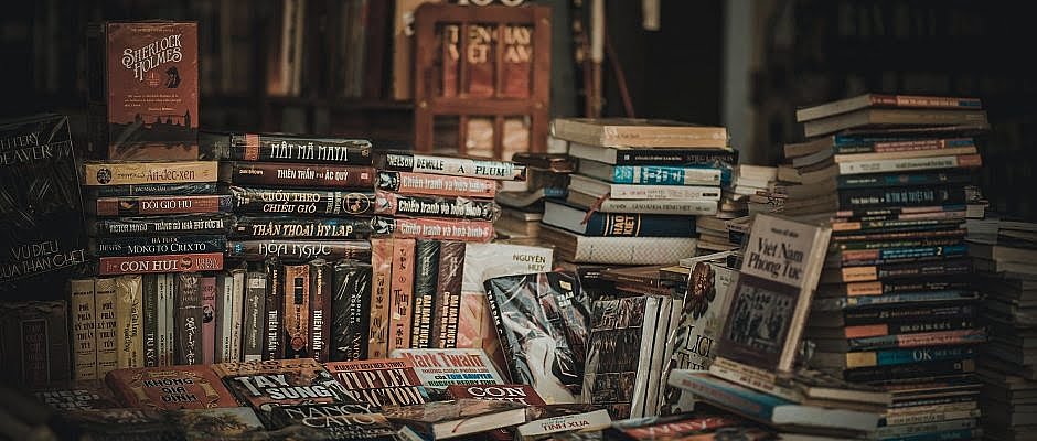 pile of assorted novel books